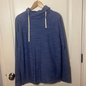 Express light long sleeves sweatshirt. Textured material grey blue color. Medium